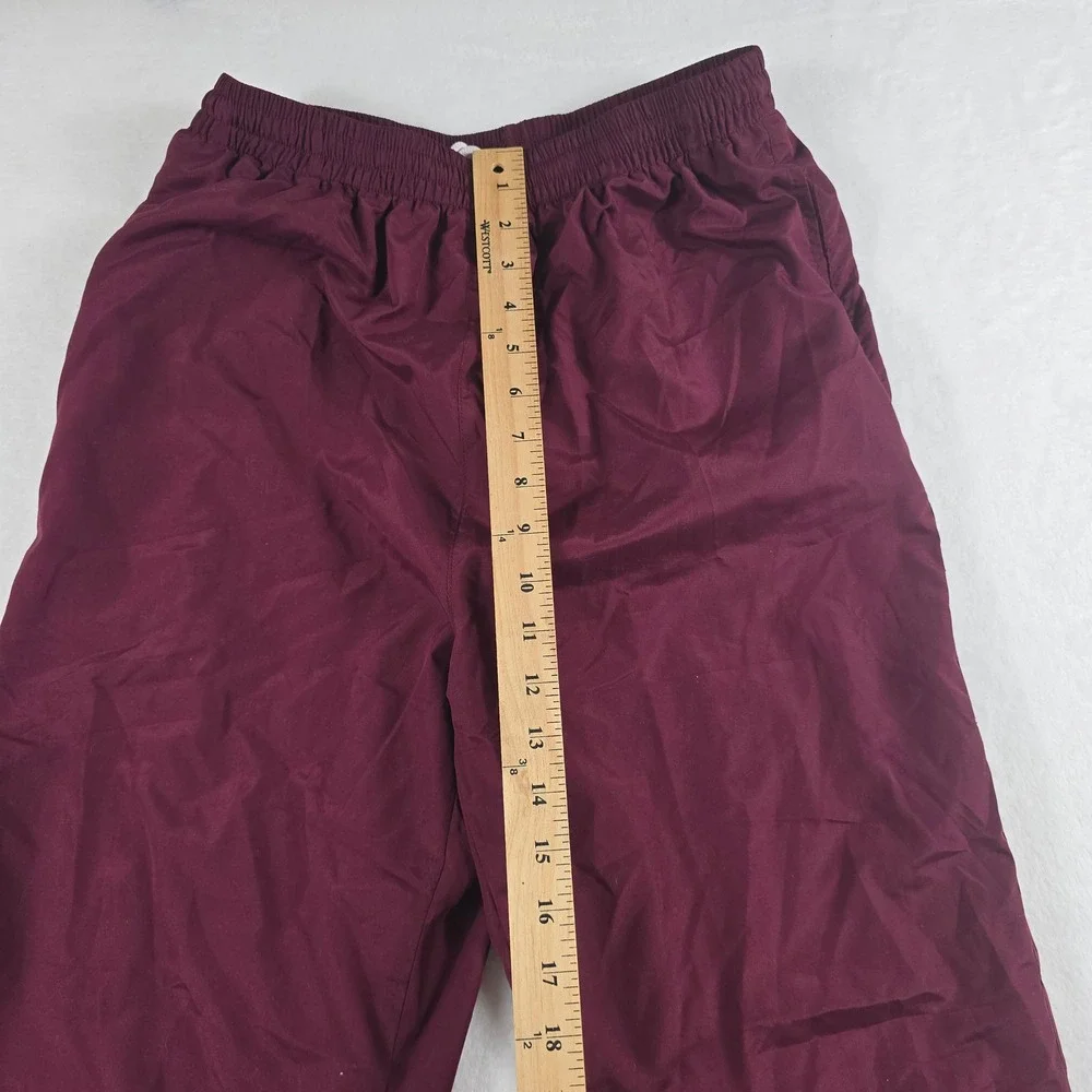 Bolle Sport Womens Medium Burgundy Lined Track Pants Elastic Waist Athletic